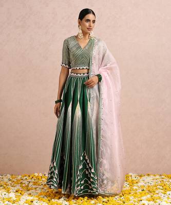Emerald Green Lehenga Set 1