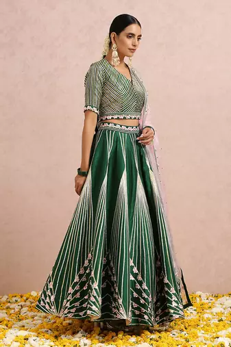 Emerald Green Lehenga Set