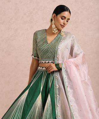 Emerald Green Lehenga Set 3