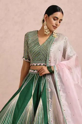 Emerald Green Lehenga Set