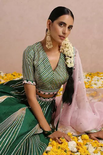 Emerald Green Lehenga Set