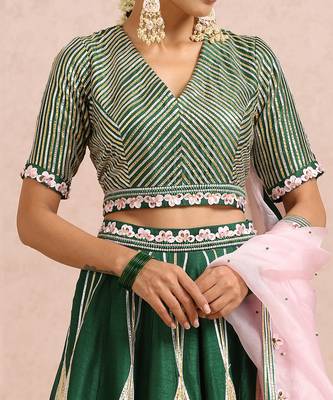 Emerald Green Lehenga Set 6
