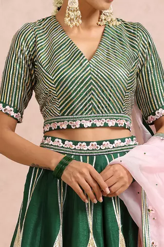 Emerald Green Lehenga Set