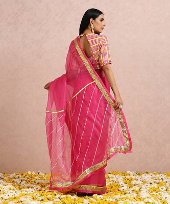 Fuschia Saree 8
