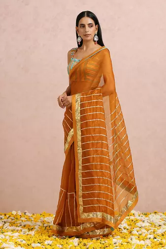 Rust Saree