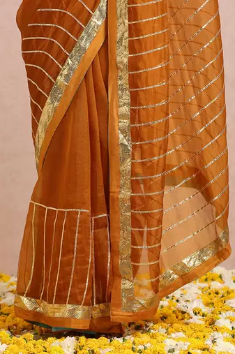Rust Saree