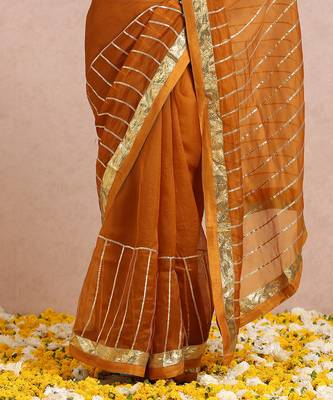 Rust Saree Sleeves Blouse 5