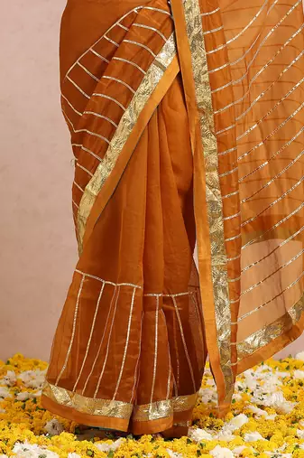 Rust Saree Sleeves Blouse