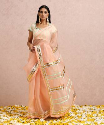 Peach Saree 1