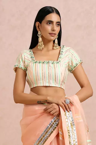 Peach Saree