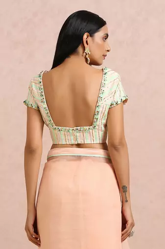 Peach Saree