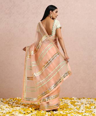 Peach Saree 8