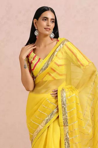 Lime Saree