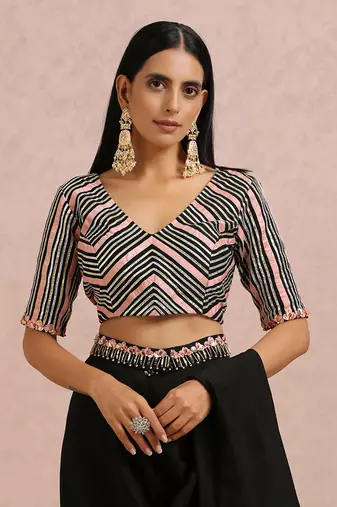 Black Draped Saree