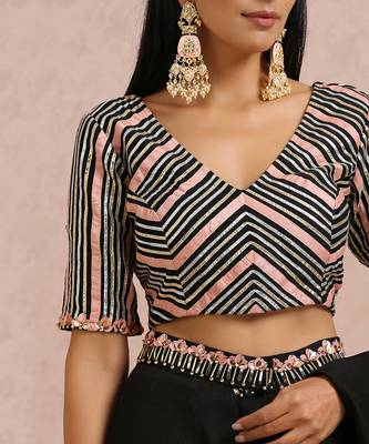 Black Draped Saree 6