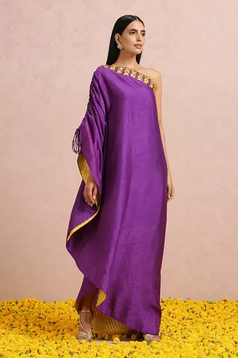 Plum One Shoulder Tunic