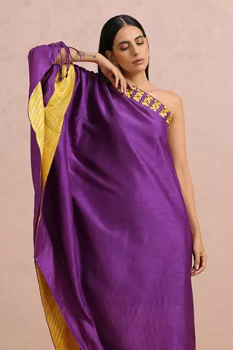 Plum One Shoulder Tunic