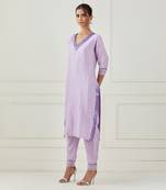 Lavender Embroidered Kurta Set