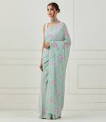 Mint Green Crepe Saree
