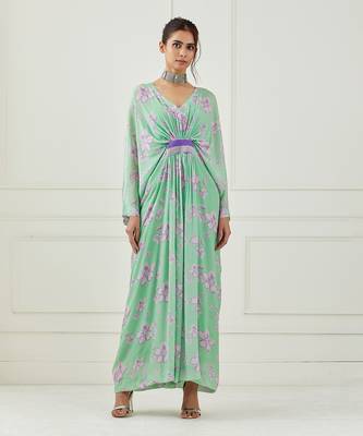 Mint Green Kaftan Dress 2