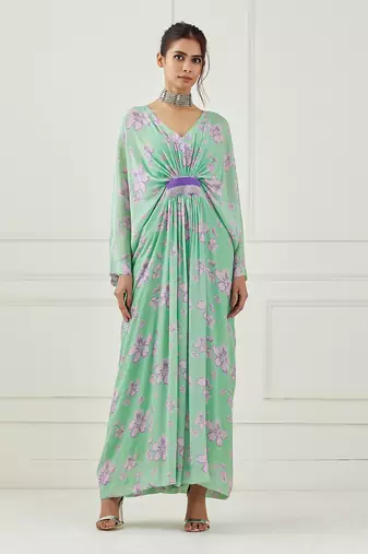 Mint Green Kaftan Dress