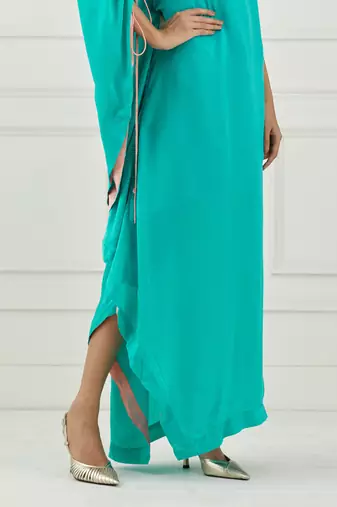 Teal One Shoulder Dress