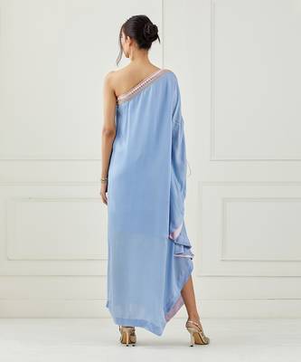 Moon Blue One Shoulder Dress 5
