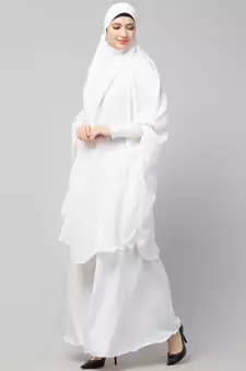 Nazneen Two pcs Khimer & Skirt Ready to wear Instant Hijab cum Naqab Set
