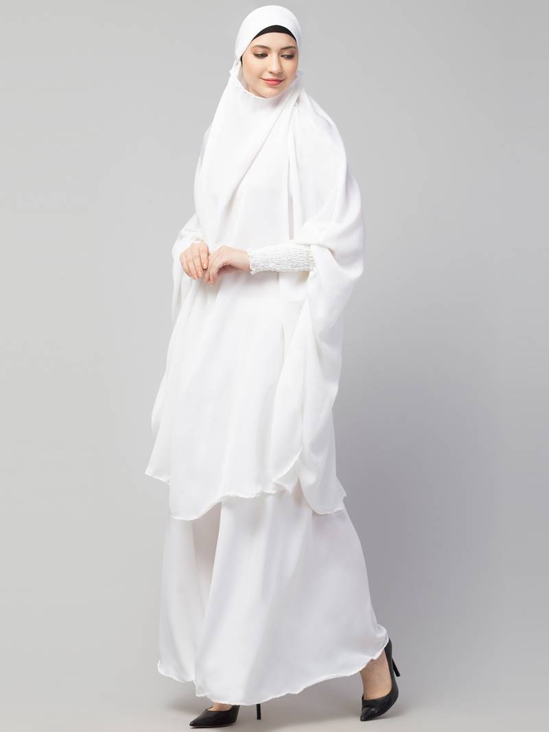 Nazneen Two pcs Khimer & Skirt Ready to wear Instant Hijab cum Naqab Set