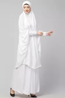 Nazneen Two pcs Khimer & Skirt Ready to wear Instant Hijab cum Naqab Set