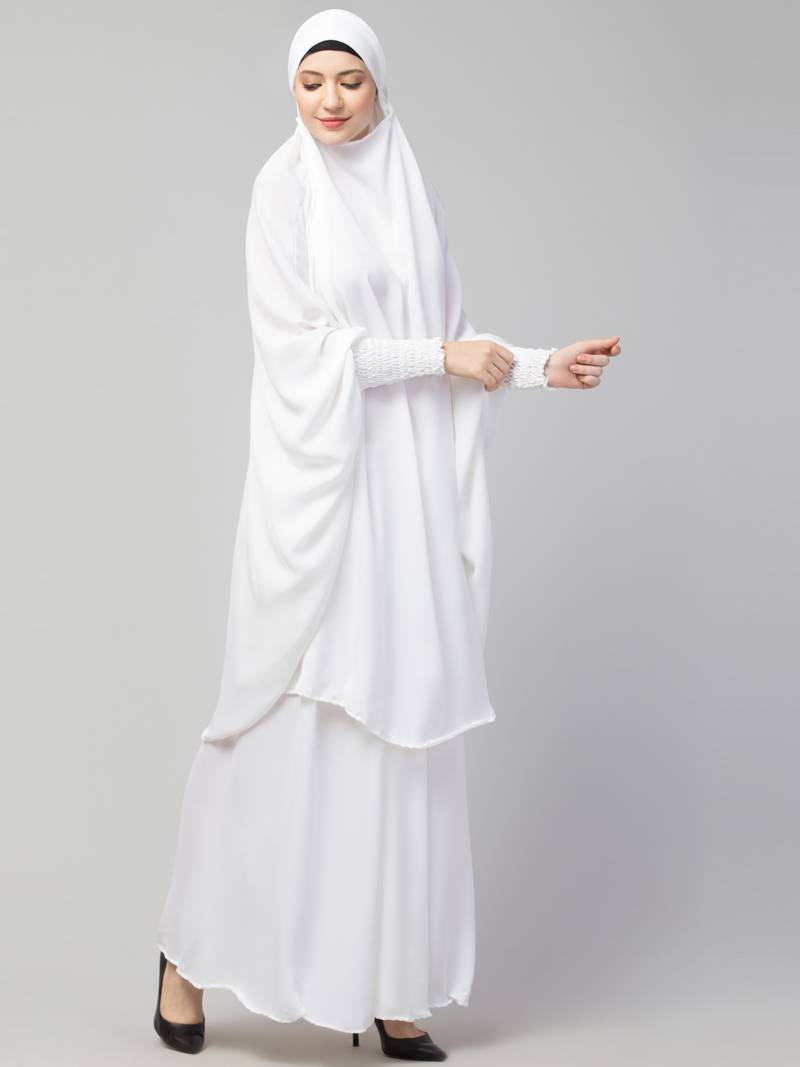 Nazneen Two pcs Khimer & Skirt Ready to wear Instant Hijab cum Naqab Set