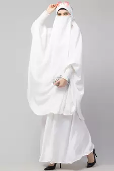 Nazneen Two pcs Khimer & Skirt Ready to wear Instant Hijab cum Naqab Set