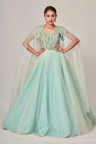 Ice Blue Elvina Gown