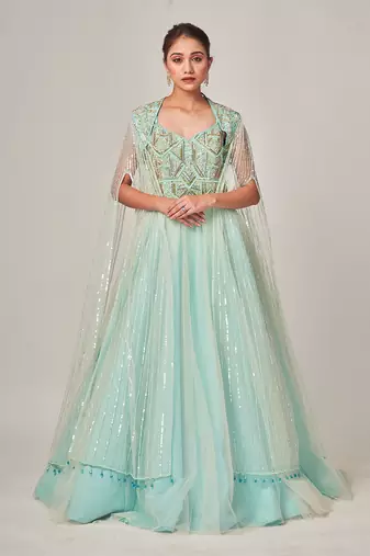 Ice Blue Elvina Gown