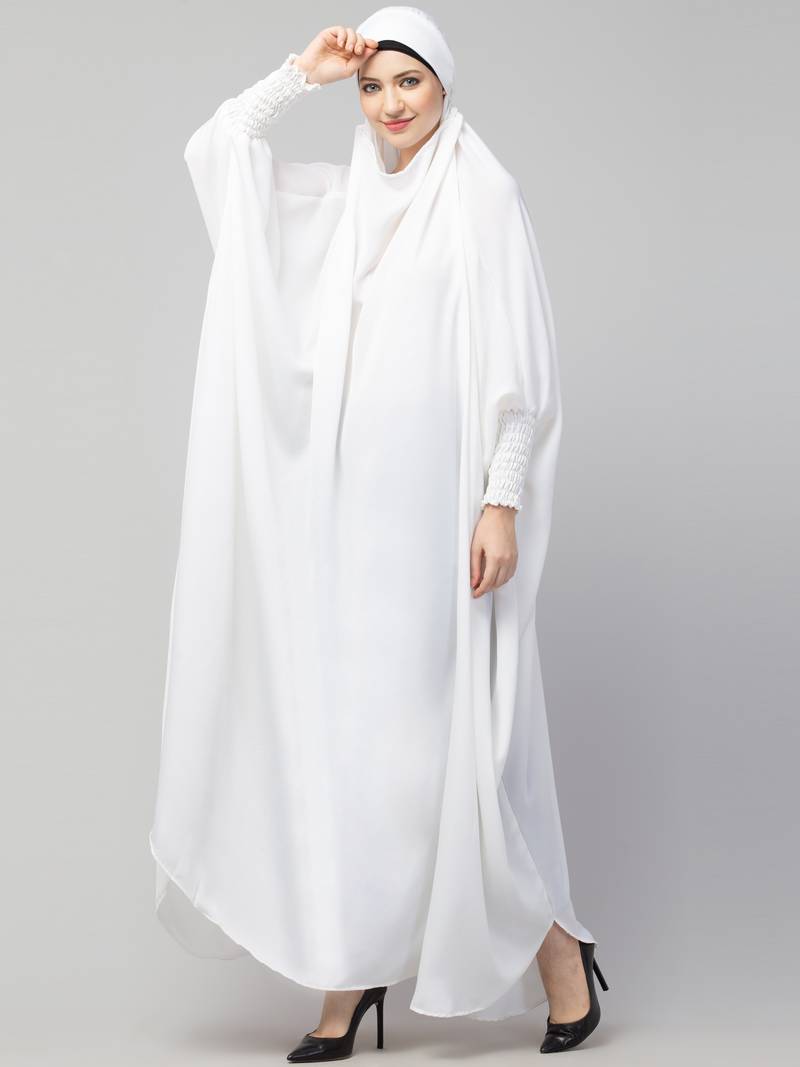 Nazneen Smoking Sleeve Tie at Back Ready To Wear Instant Full Size Nida JiIbab