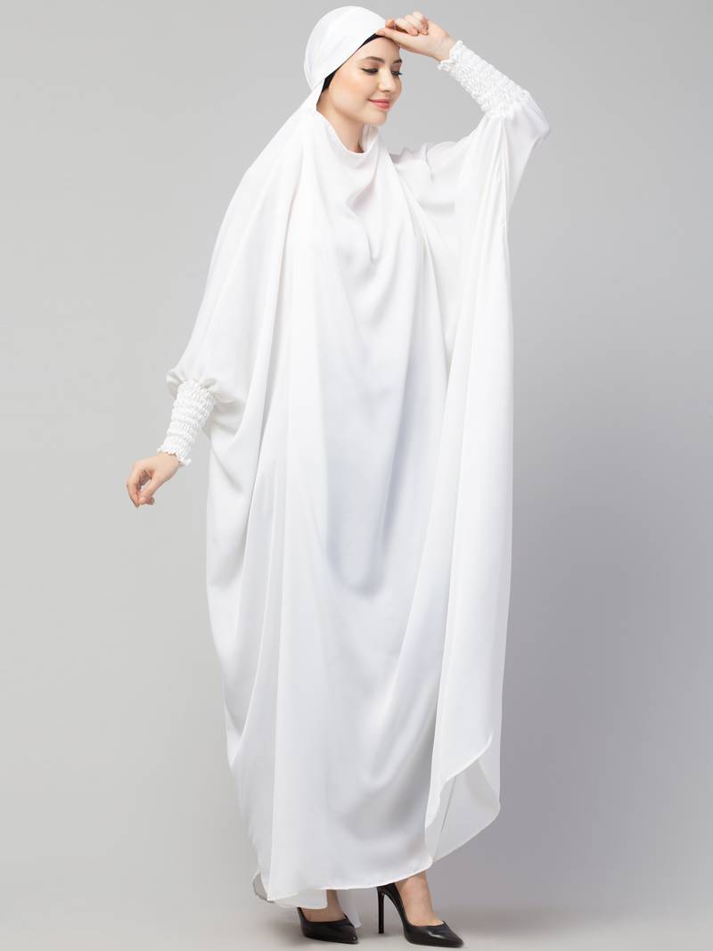 Nazneen Smoking Sleeve Tie at Back Ready To Wear Instant Full Size Nida JiIbab