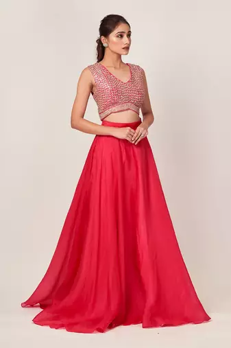 Hot Pink Mia Lehenga Set