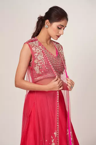 Hot Pink Mia Lehenga Set