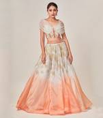 Grey Orange  Elisa Lehenga Set