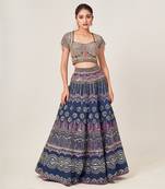 Blue Ariel Lehenga Set