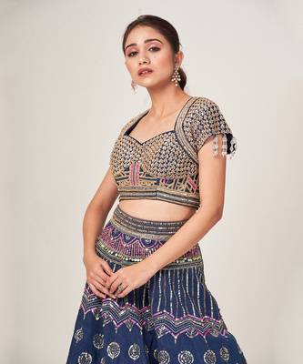 Blue Ariel Lehenga Set 2