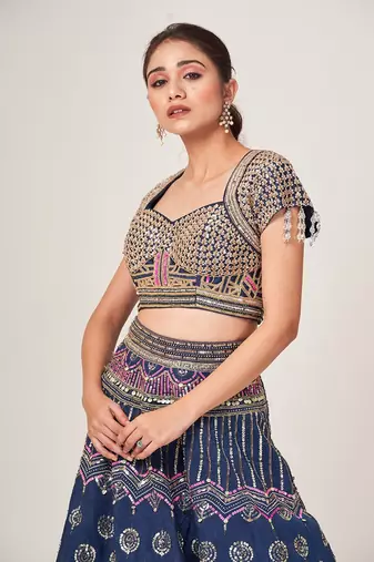 Blue Ariel Lehenga Set