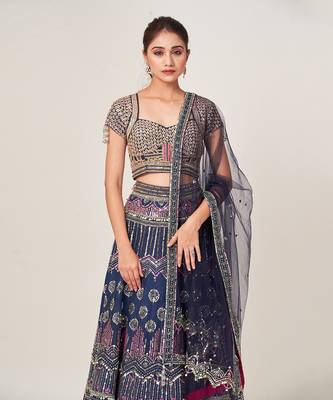 Blue Ariel Lehenga Set 5