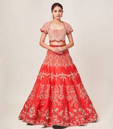 Red Dela Lehenga Set