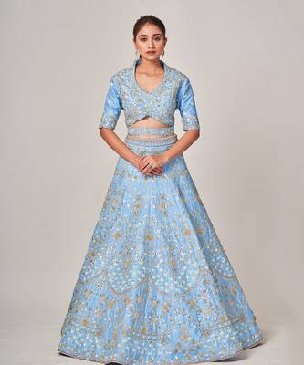 Powder Blue Doris Lehenga Set 2