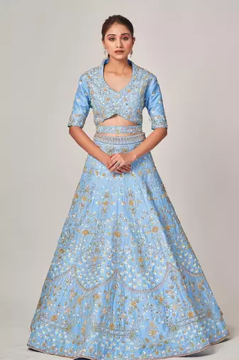Powder Blue Doris Lehenga Set