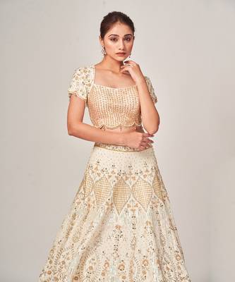 Offwhite Miranda Lehenga Set 4