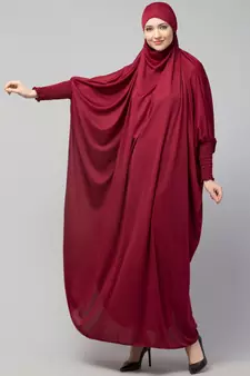 Nazneen Smoking Sleeve Tie at Back Ready To Wear Instant Full Size Jeresy JiIbab