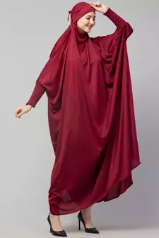 Nazneen Smoking Sleeve Tie at Back Ready To Wear Instant Full Size Jeresy JiIbab