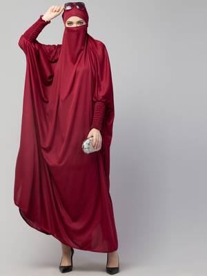Nazneen Smoking Sleeve Tie at Back Ready To Wear Instant Full Size Jeresy JiIbab 4